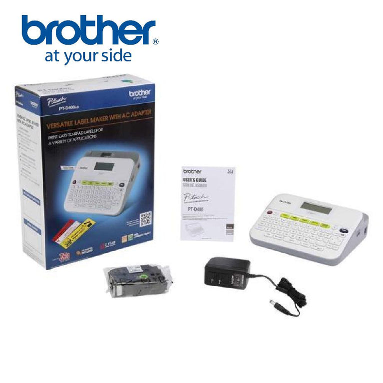 Brother PT D400AD Easy-to-use Label Maker with Free Brother TZE Tape