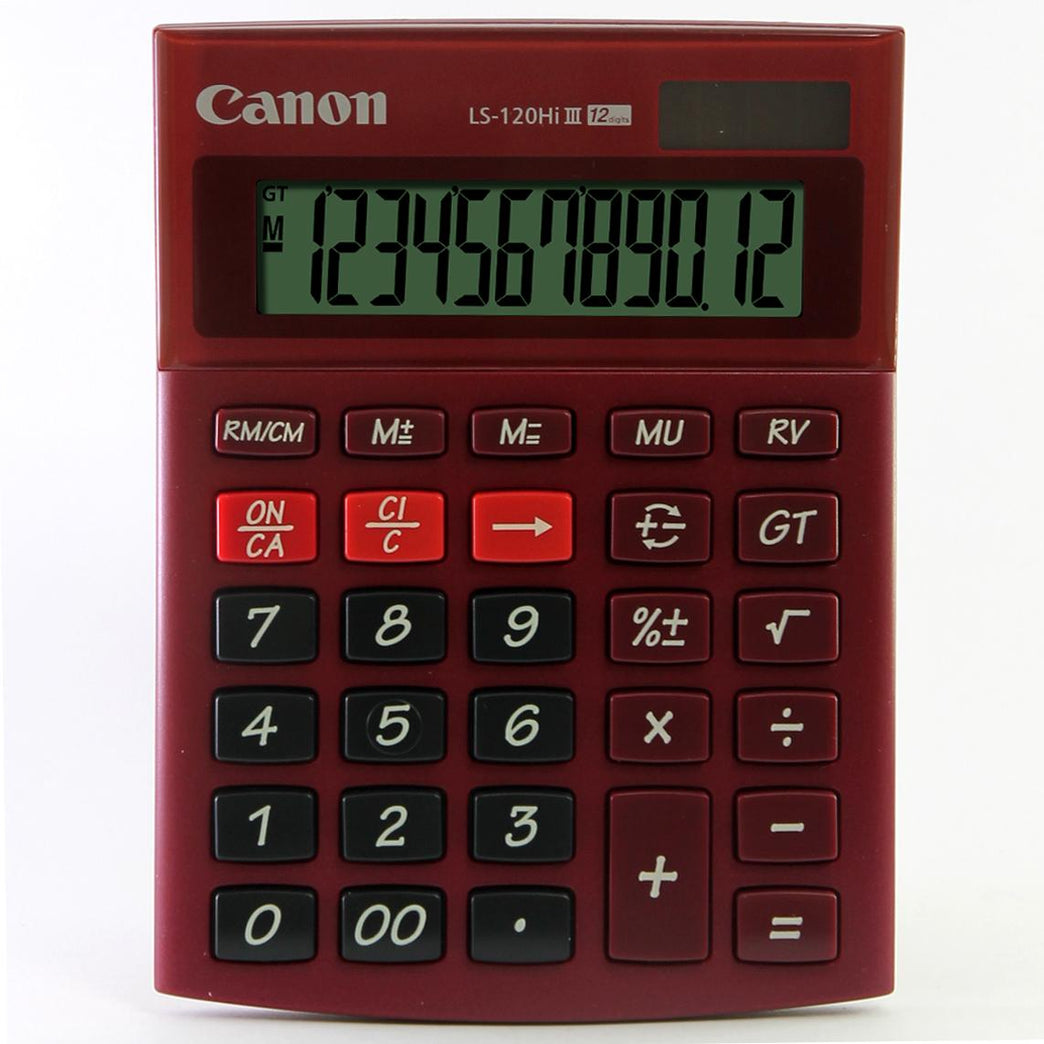 Canon LS-120Hi III 12 Digits Desktop Calculator (Red)