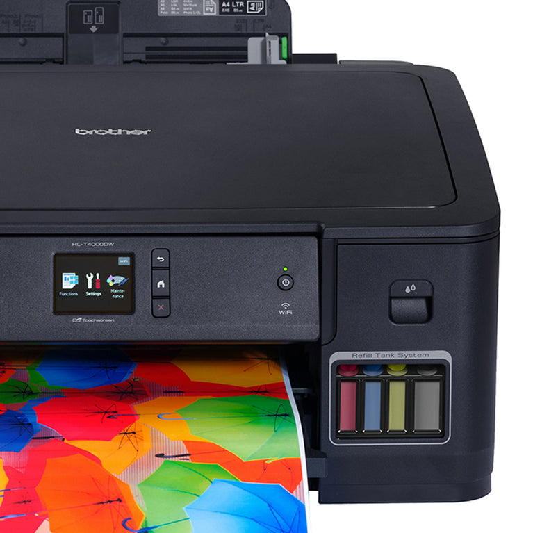 Brother HL-T4000DW A3 Refill Ink Tank Printer with Wireless & Ethernet Connectivity, Automatic 2-sided Color Print, Professionally Designed for Fast Print Speeds, Low Cost High Photo Quality with Ultra High Yield Ink Bottles, Wi-Fi Direct, Mobile & USB Pr