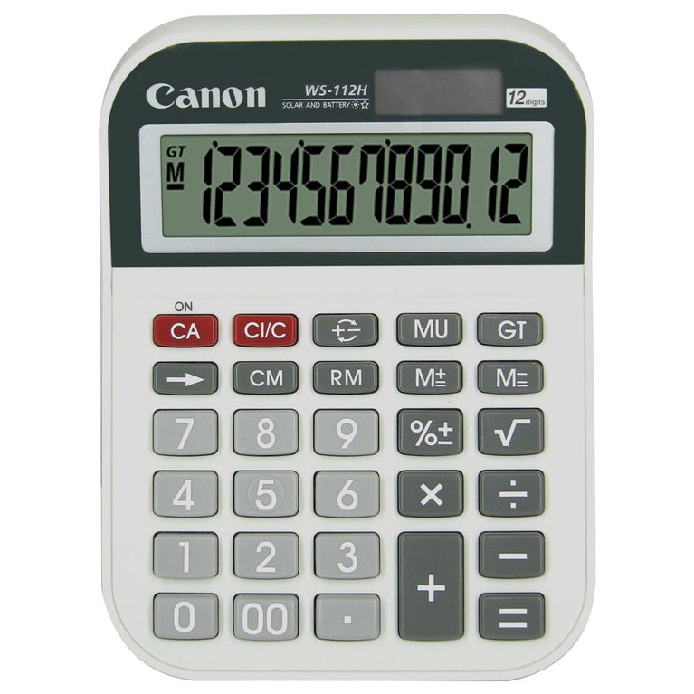Canon WS-112H Desktop Calculator (12 digits)