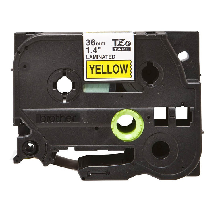 Brother TZE-661 Black on Yellow 36mm Labelling Tape 100% Original