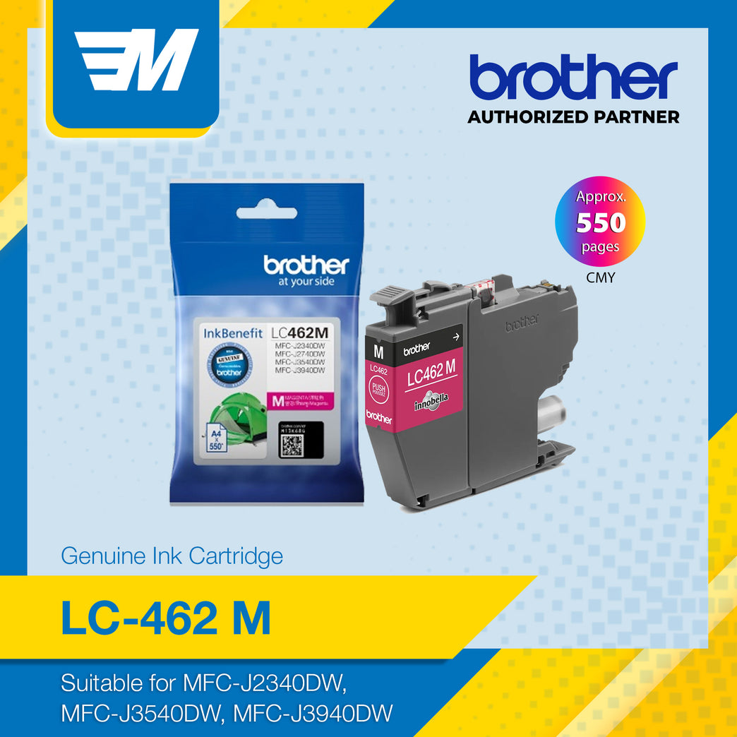 Brother LC-462M Magenta Genuine Ink Cartridge (550 page yield)