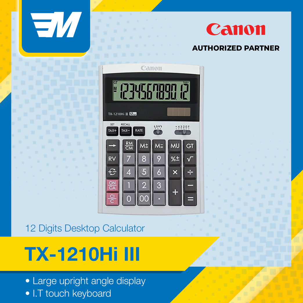 Canon TX-1210Hi III Desktop Calculator (White)