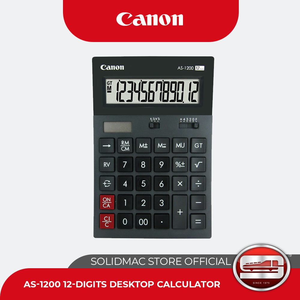 Canon AS-1200 Desktop Calculator (12-digit)