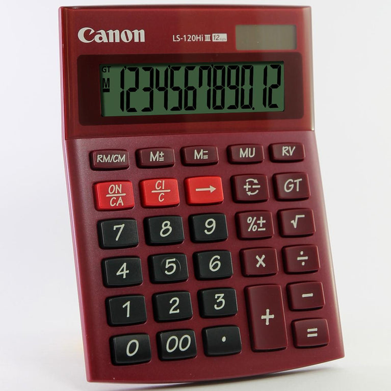 Canon LS-120Hi III 12 Digits Desktop Calculator (Red)