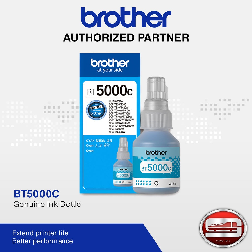 Brother Genuine Set of Ink BT5000 C/M/Y (Cyan, Magenta, Yellow)