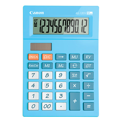 Canon AS-120V BL Blue 12 Digits Desktop Calculator