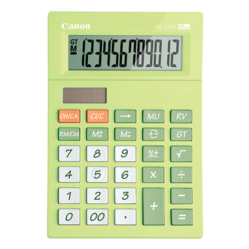 Canon AS-120V GR Green 12 digits Desktop Calculator