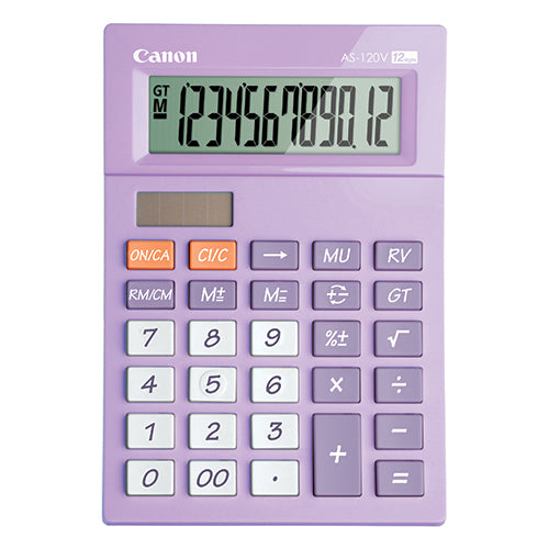 Canon AS-120V PLE Purple 12 Digits Desktop Calculator