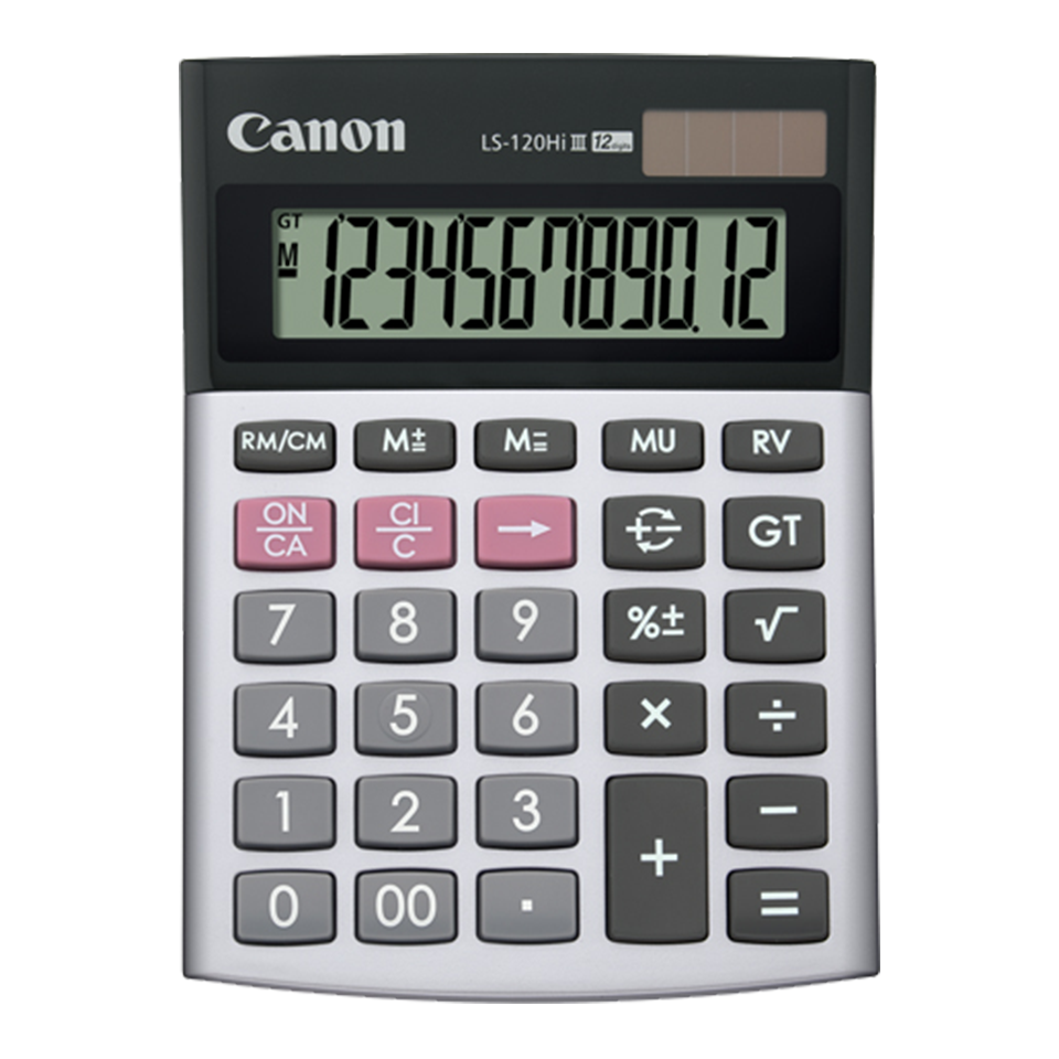 Canon LS-120Hi lll SL Silver 12 Digits Desktop Calculator