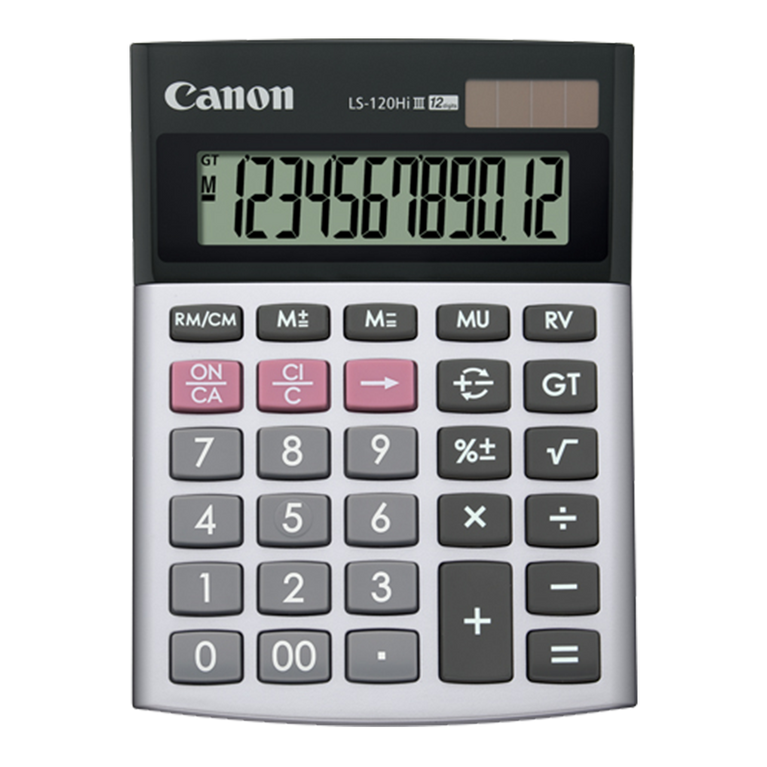 Canon LS-120Hi lll SL Silver 12 Digits Desktop Calculator