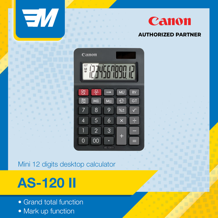 Canon AS-120 II Desktop Calculator (12-digit)