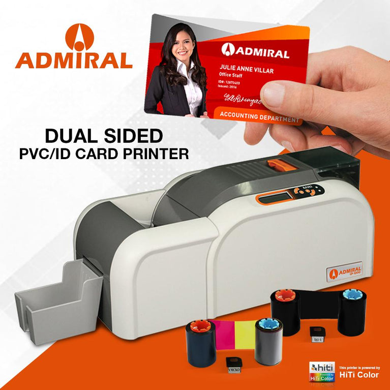 Admiral CP-1000 DUAL SIDED Card Printer with FREE Print home Wireless Photo Printer