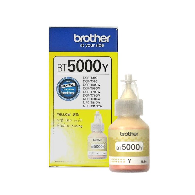 Brother Ink BT5000 YELLOW 100% Original (Brother DCP T300, T500, T700, MFC-T800)