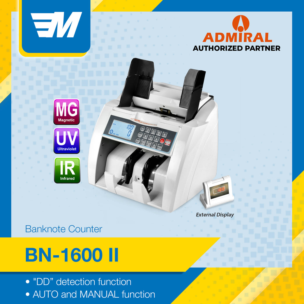 Admiral BN-1600 ll  Friction Type Banknote Counter