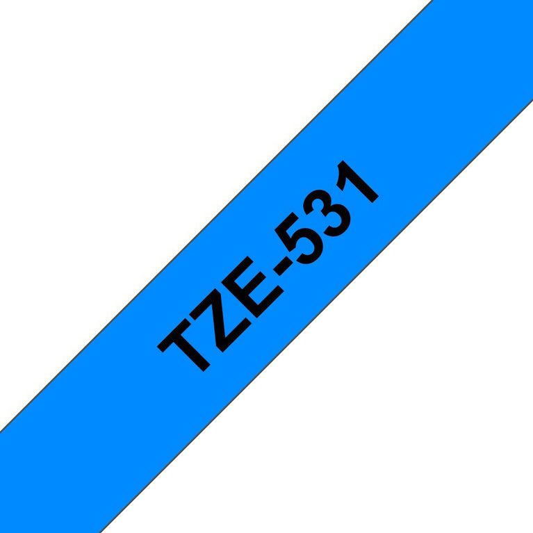 Brother TZe-531 Black on Blue 12mm Labelling Tape 100% Original