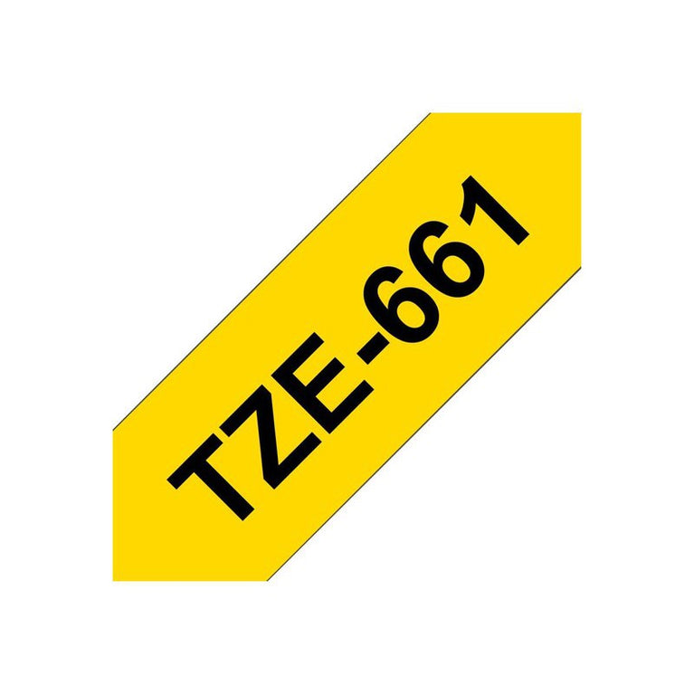 Brother TZE-661 Black on Yellow 36mm Labelling Tape 100% Original