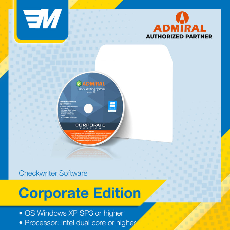Admiral Check Writer Software (Corporate Edition) Version 2.0
