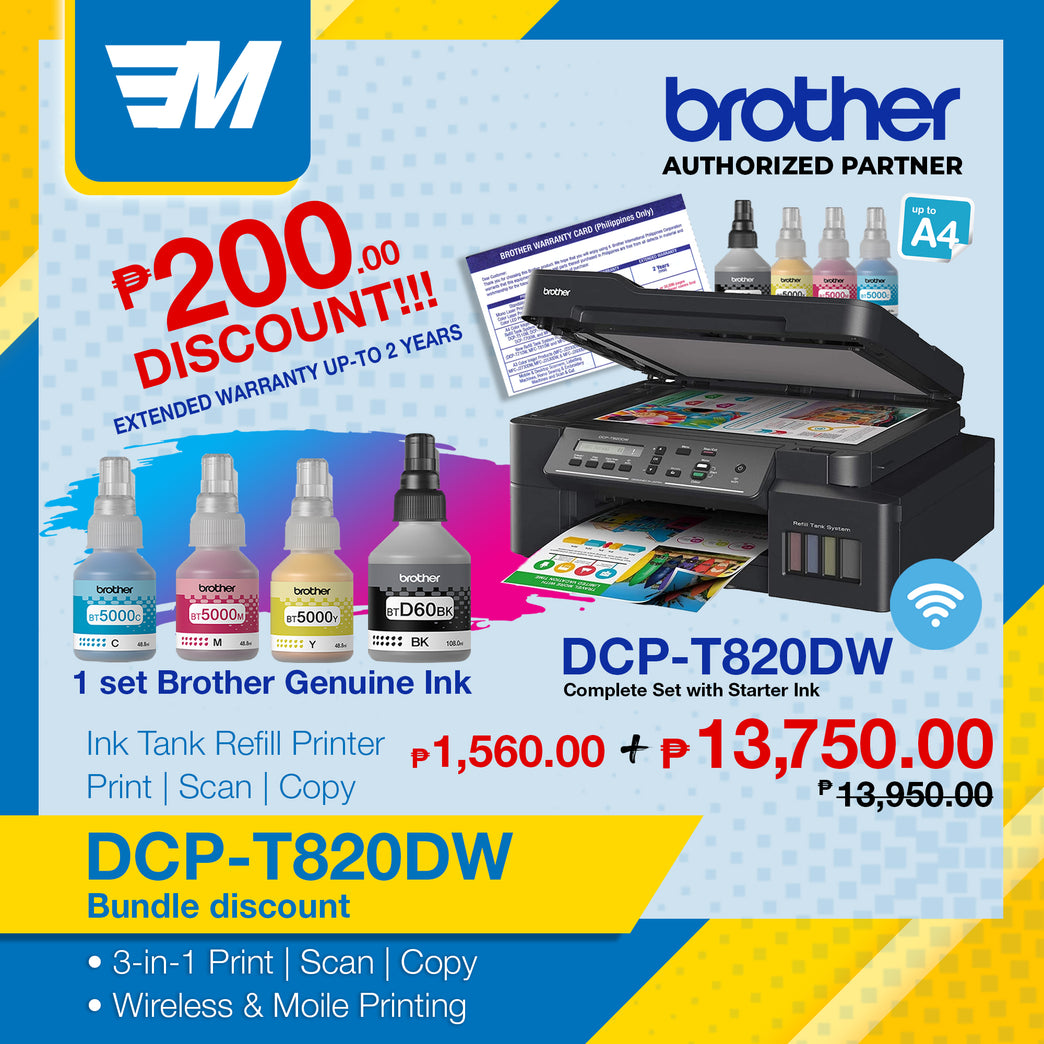 Brother DCP T820DW Ink Tank Printer/DCP-T820DW/Brother T820DW