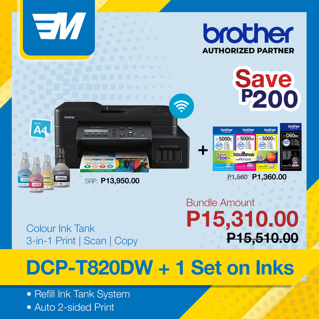 Brother DCP-T820DW Ink Tank Printer