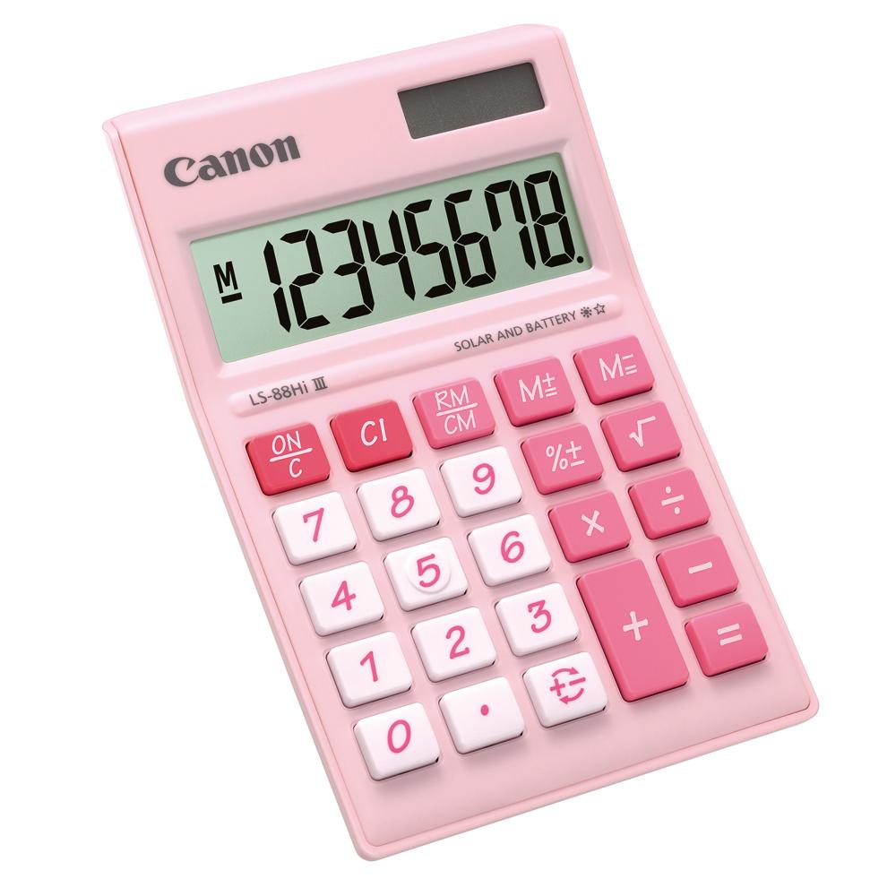 Canon LS-88Hi III Desktop Calculator 8 digits (Pastel Pink)