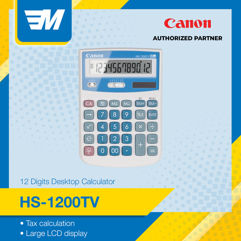 Canon HS-1200TV Desktop Calculator (12 digits)