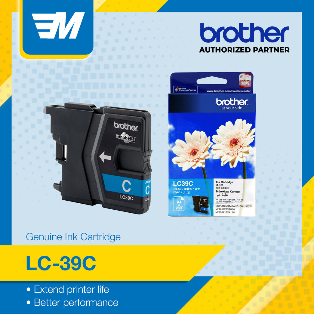 Brother LC39C Cyan Ink Cartridge Original