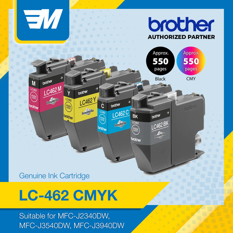 Brother LC-462 CMYK Genuine Ink Cartridge (550 pages yield)