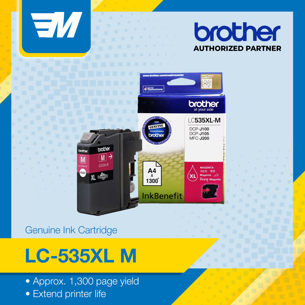 Brother Colour Inkjet Multi-Function LC-535XL (Magenta) ORIGINAL