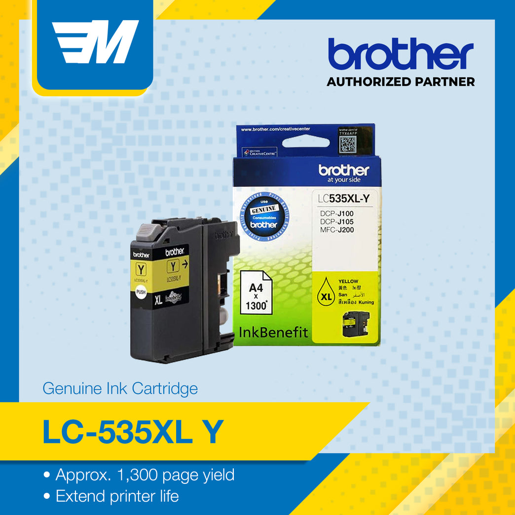 Brother Colour Inkjet Multi-Function LC-535XL (Yellow) ORIGINAL