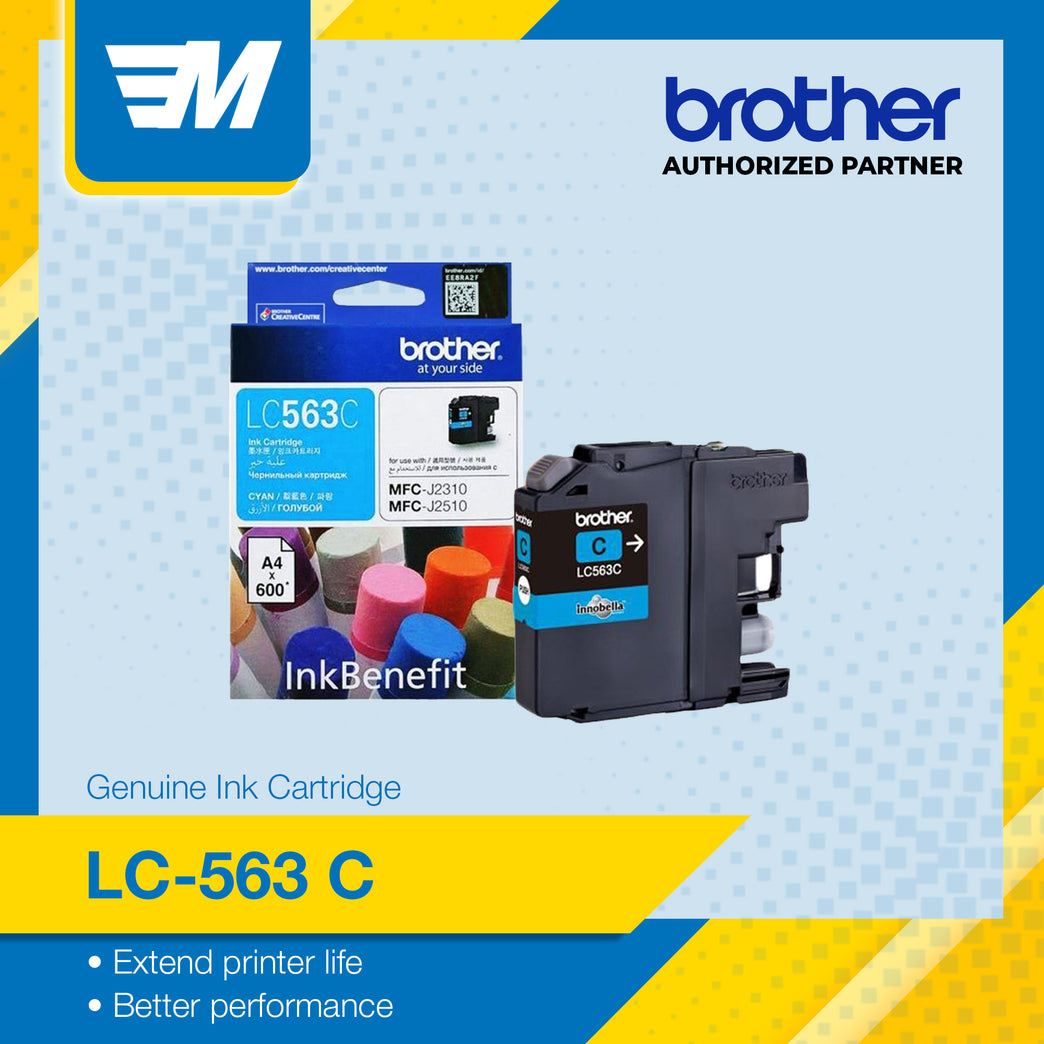 Brother Colour Inkjet Multi-Function LC-563C (Cyan) Original
