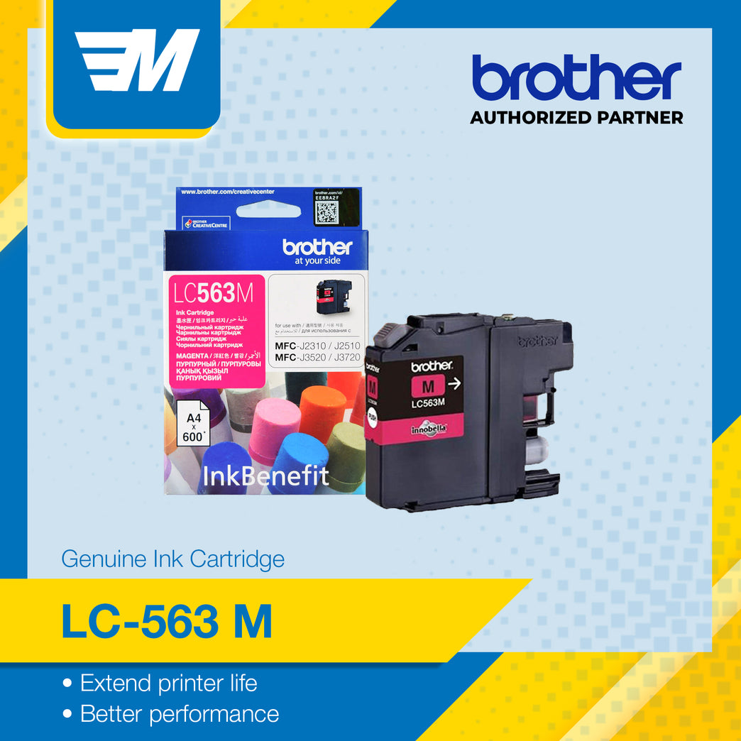 Brother Colour Inkjet Multi-Function LC-563M (Magenta) Original