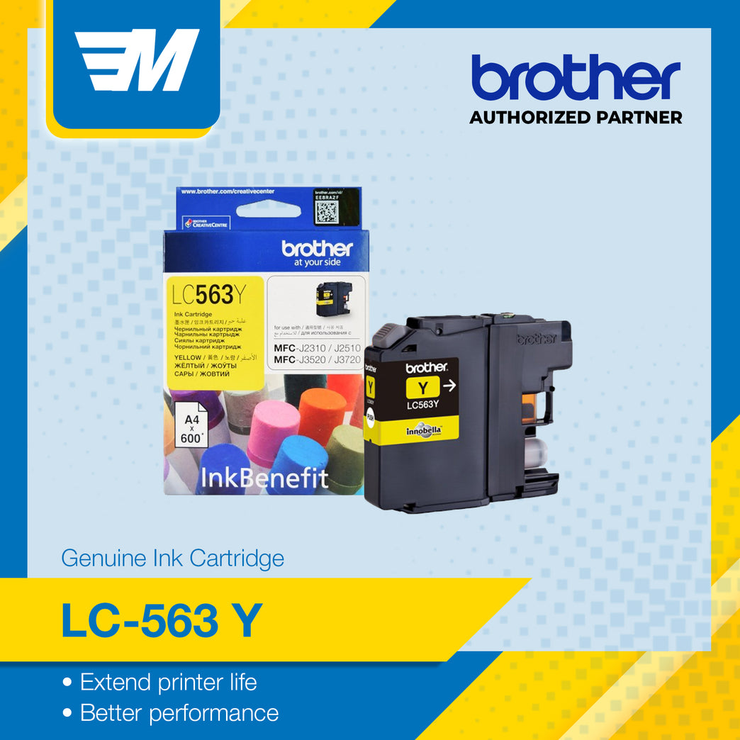 Brother Colour Inkjet Multi-Function LC-563Y (Yellow) Original