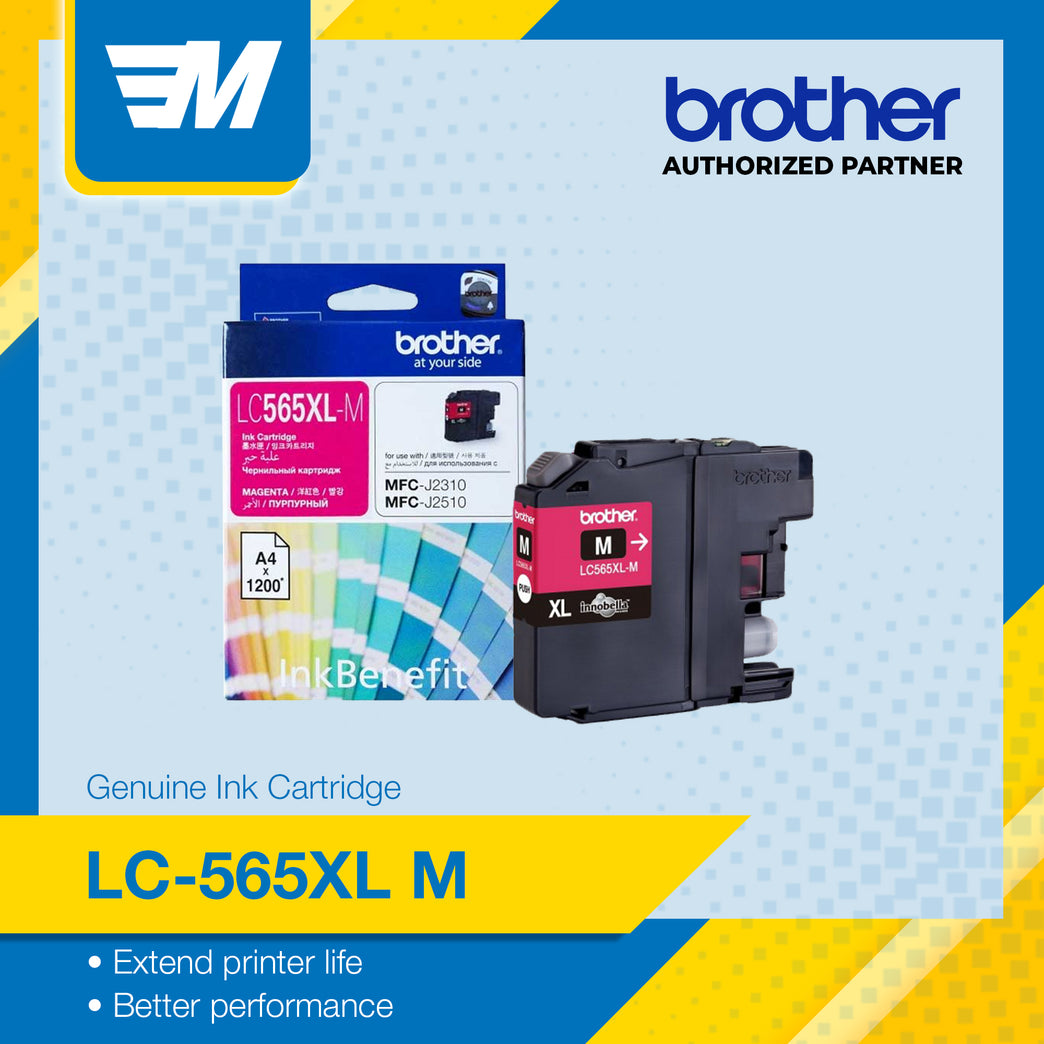 Brother Colour Inkjet Multi-Function LC565XL M (Magenta) Original