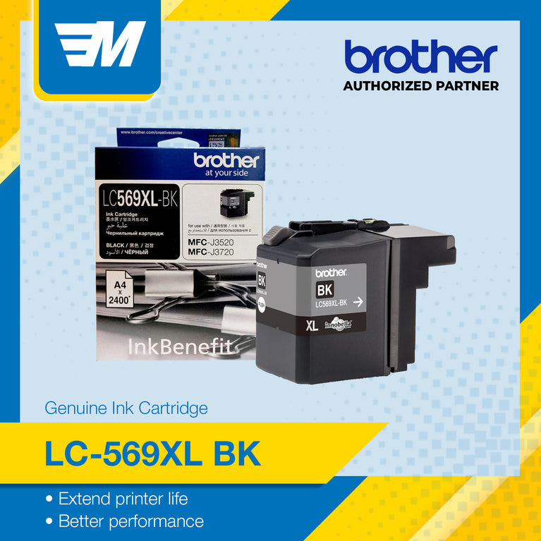 Brother Colour Inkjet Multi-Function LC-569XL BK (Black) Original