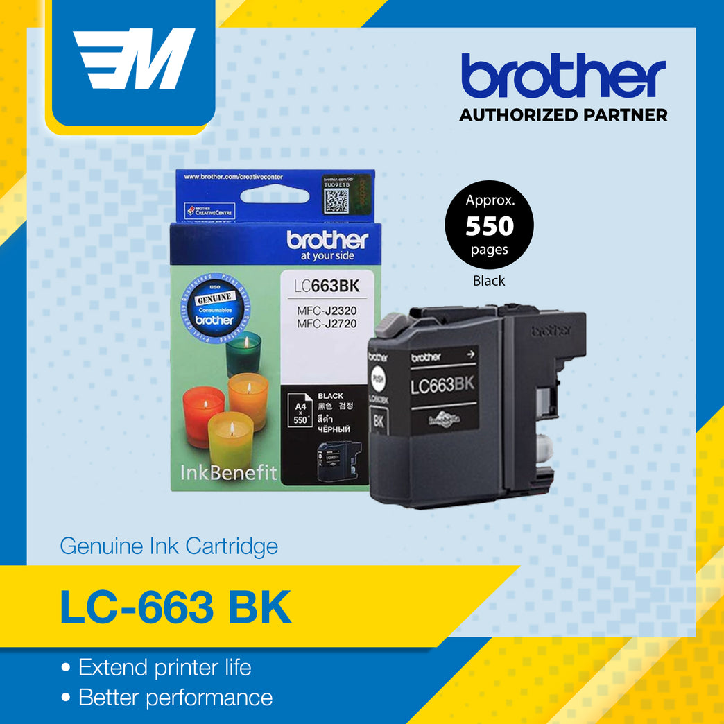 Brother Colour Inkjet Multi-Function LC-663BK (Black) Original