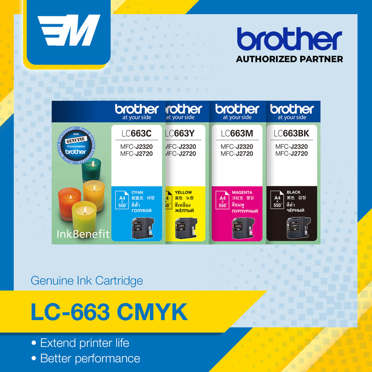 Brother Colour Inkjet Multi-Function LC-663CMYK Original