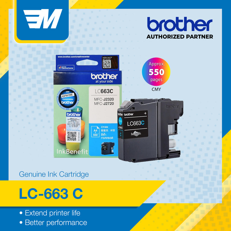 Brother Colour Inkjet Multi-Function LC-663C (Cyan) Original