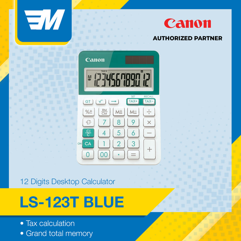 Canon LS-123T Desktop Calculator (Blue)