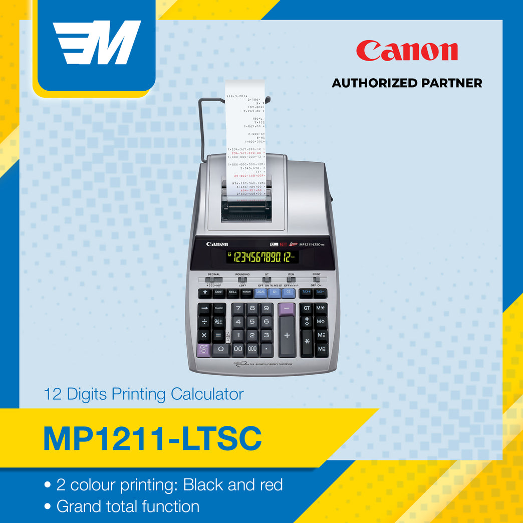 Canon MP1211-LTSC Printing Calculator Silver