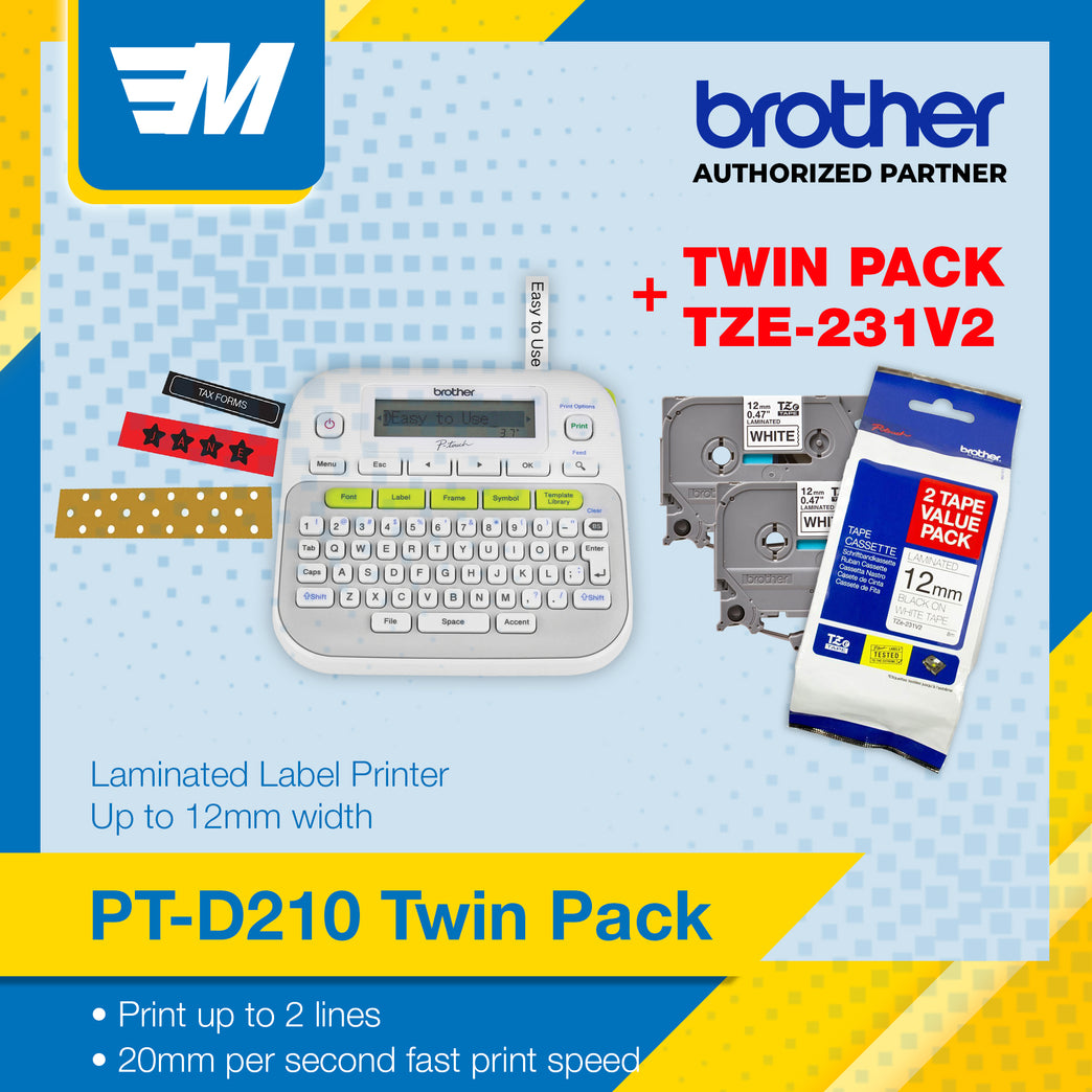 Brother PT-D210 Label Printer All-new Standalone Easy-to-Use Label Maker for Personal Purposes of Hobby and Home Use