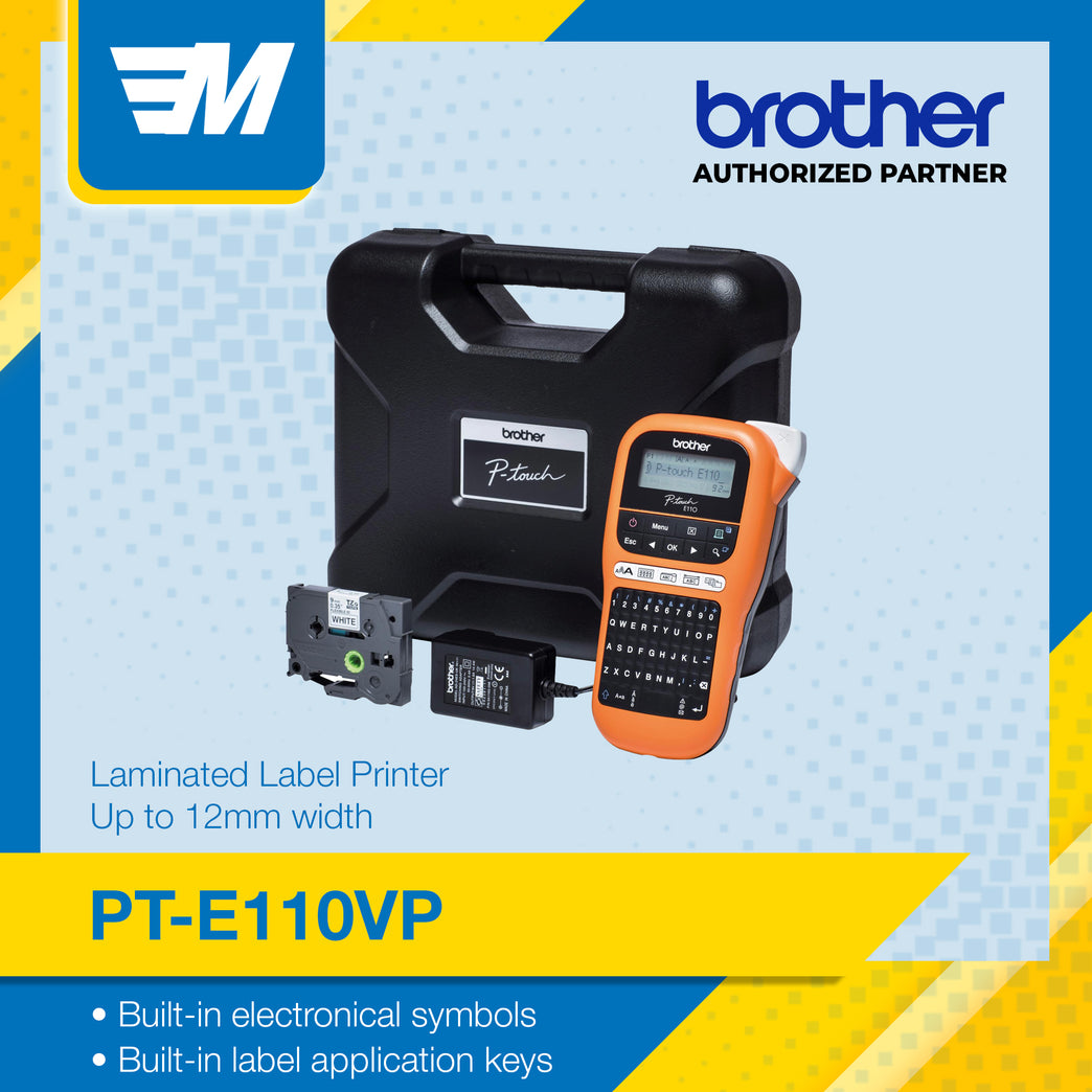 Brother PT-E110VP Label Printer for electrical and datacom installations