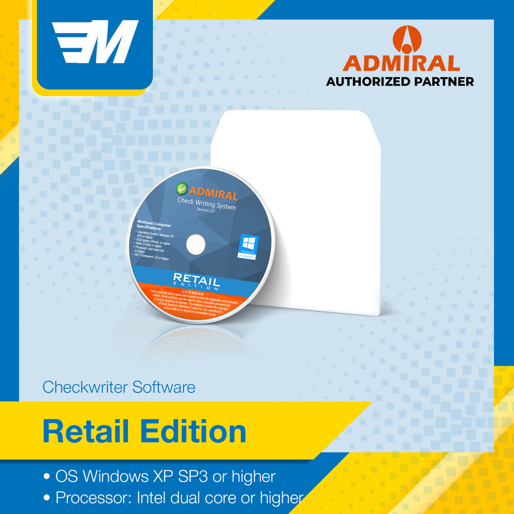 Admiral Check Writer Software (Retail Edition) Version 2.0