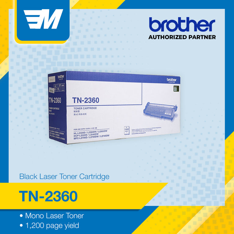 Brother TN-2360 Toner for HL-L2365DW, DCP-L2540DW, MFC-L2740DW / 1200 pages