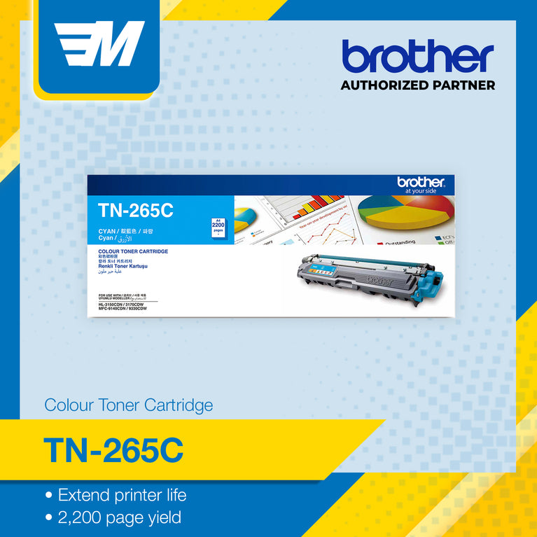 Brother TN-265C ASA Printer Toner Cartridge Original