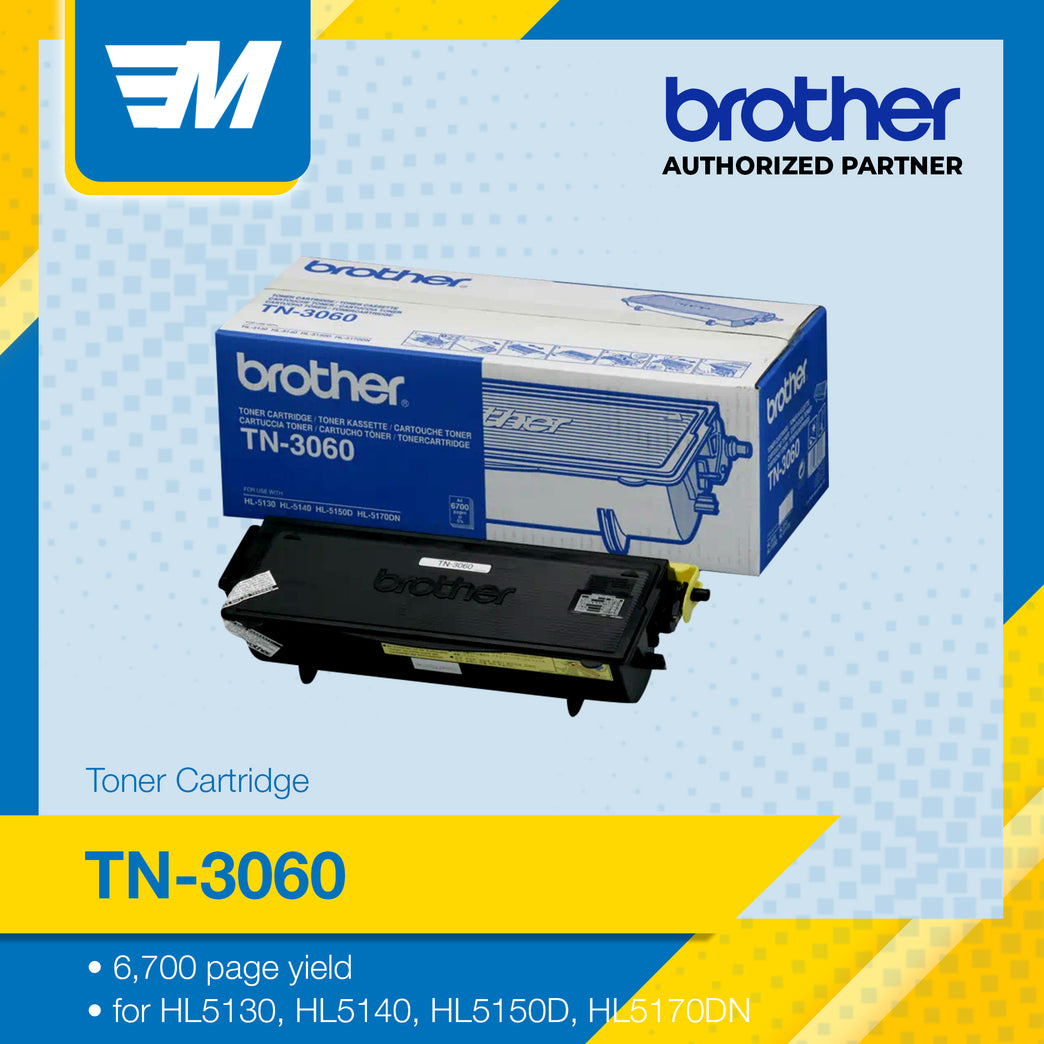 Brother TN-3060 Toner for HL5100series / 6,700pages and MFC-8840D / 6,700pages and MFC-8220 / 6,700pages and HL-5170DN /  6,700pages and HL-515D /  6,700pages and Hl-5140 / 6,700 pages
