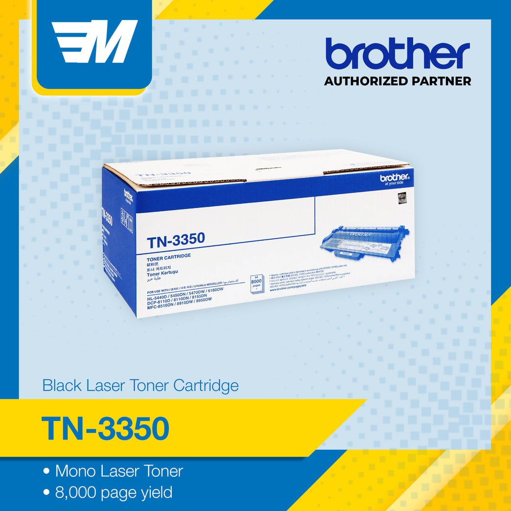 Brother TN-3350 Toner for HL5450DN & MFC-8910DW / 8,000 pages yield