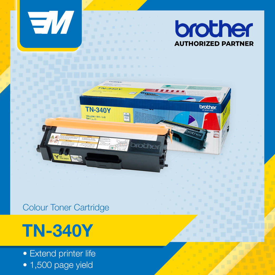 Brother TN-340Y AP (Yellow) Printer Toner Cartridge Original