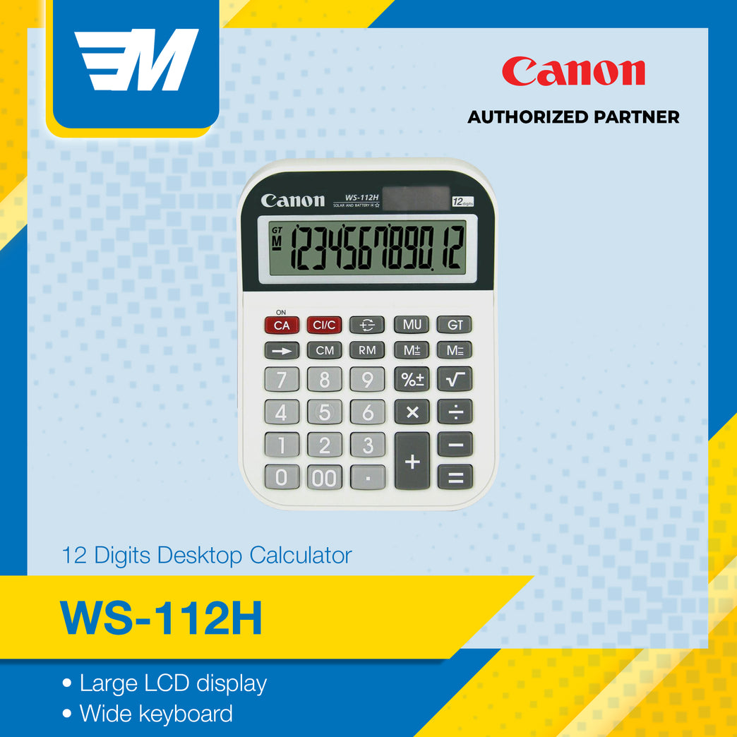 Canon WS-112H Desktop Calculator (12 digits)