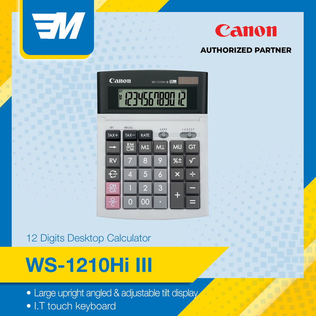 Canon WS-1210Hi III Desktop Calculator 12 Digits